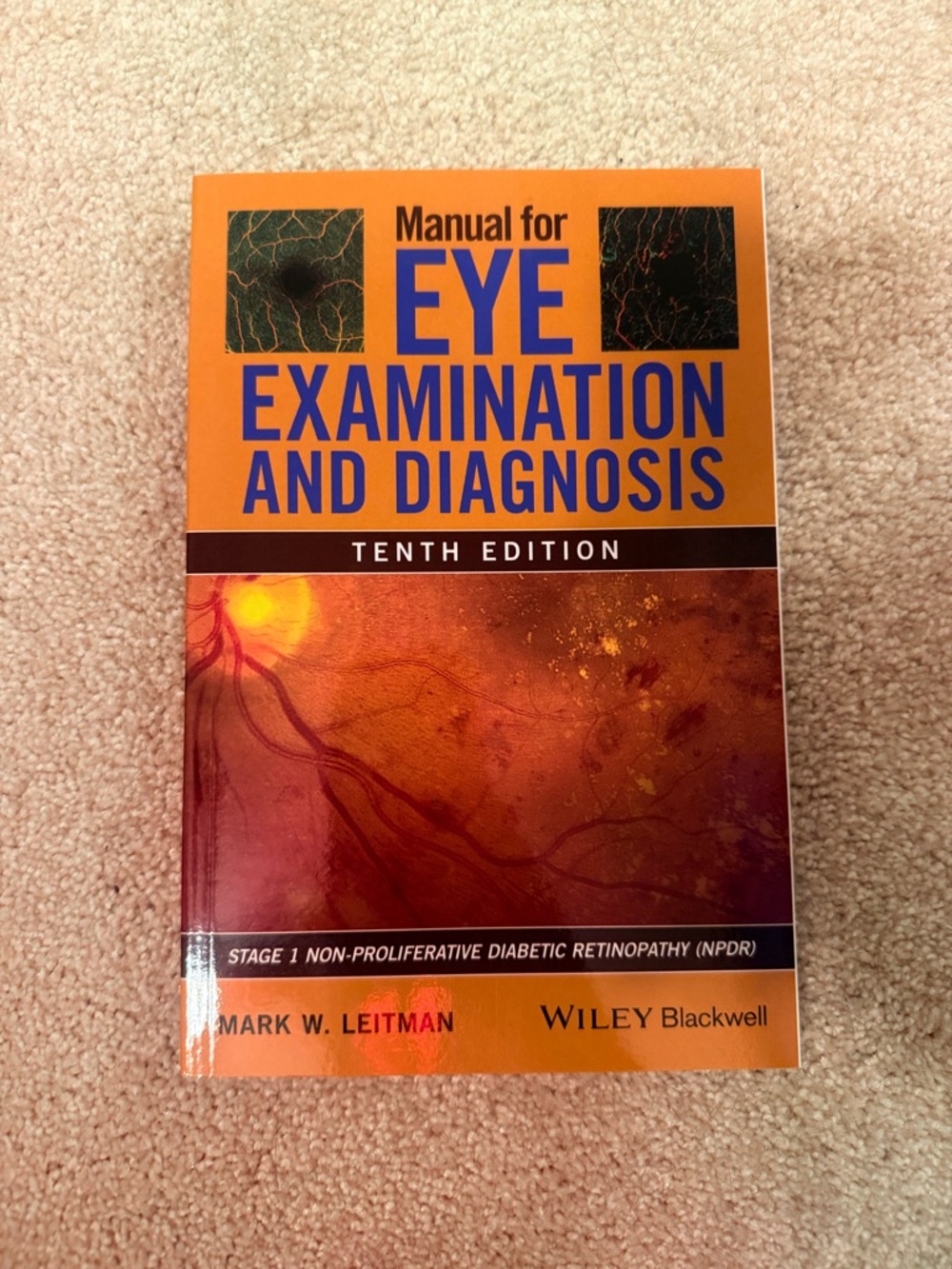 Manual for Eye Examination and Diagnosis - Orange Cover